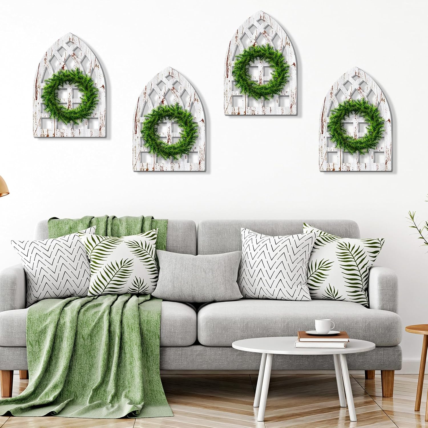 6 Pcs Rustic Window Frame Wall Decor Farmhouse Style