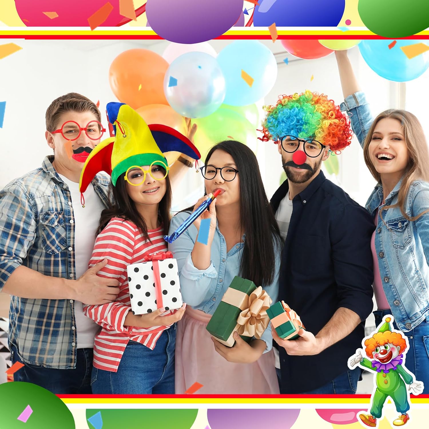 26 Piece Circus Photo Booth Props Costume Set