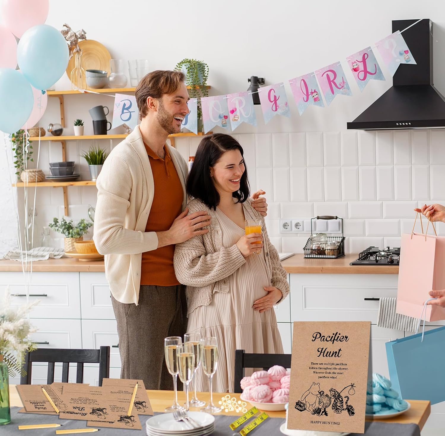 Winnie Baby Shower Game Set with 9 Activities