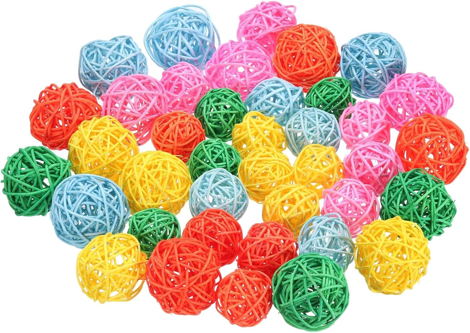 Uxcell 40 Pcs Wicker Rattan Decorative Balls