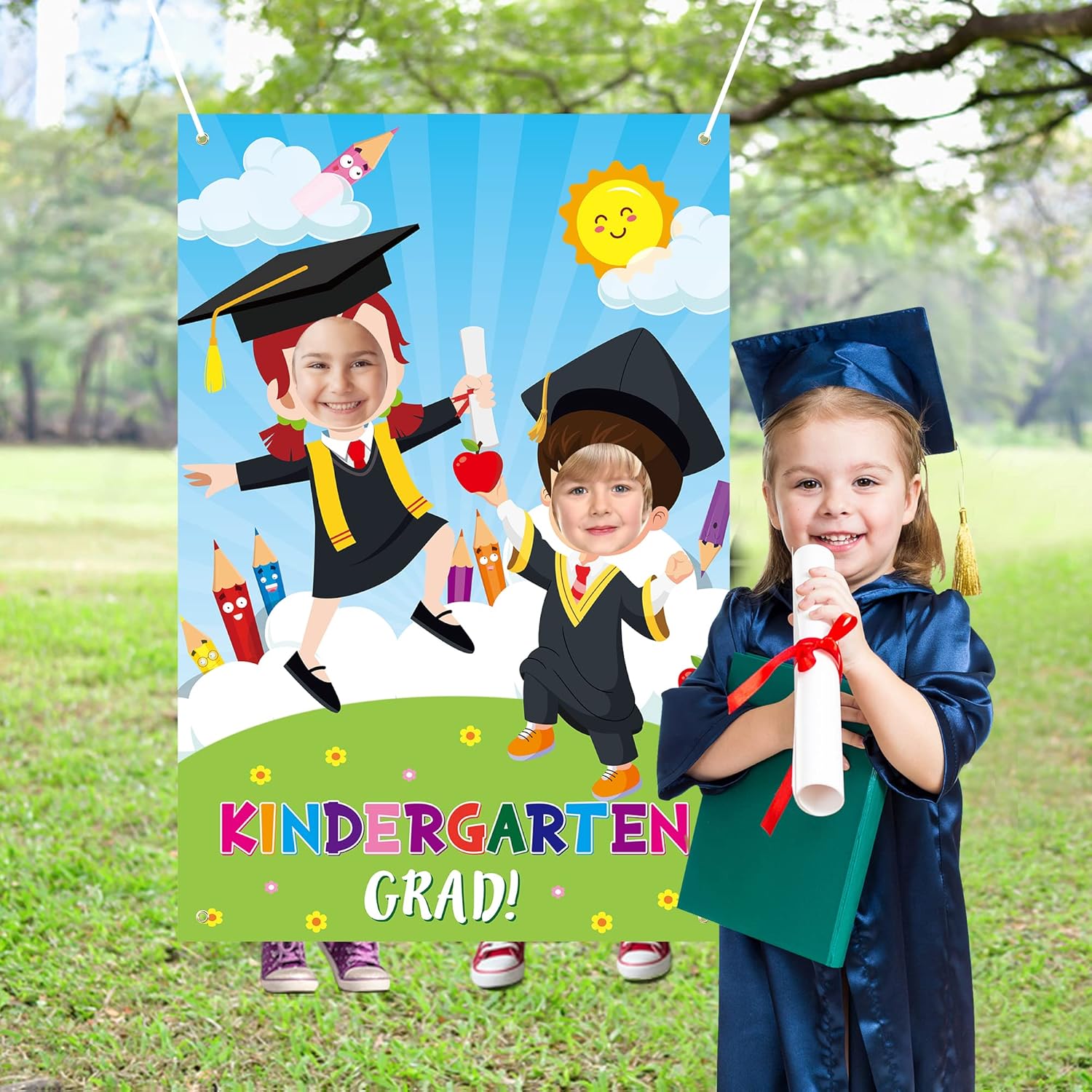 WATINC Kindergarten Graduation Photo Prop Frame