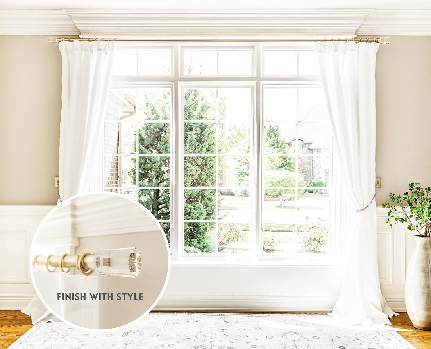 BlastHome Luxury Faceted Pillar Finials Set of Two