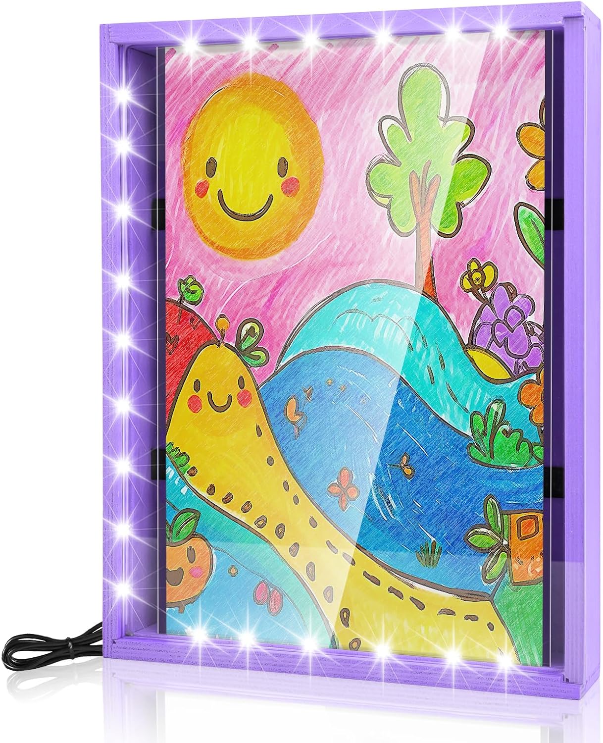 LED Lighted Shadow Box for Art Display and Storage