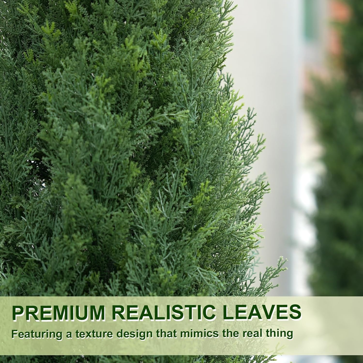 4FT Artificial Cedar Topiary Trees with Barrel Planter Set of 2