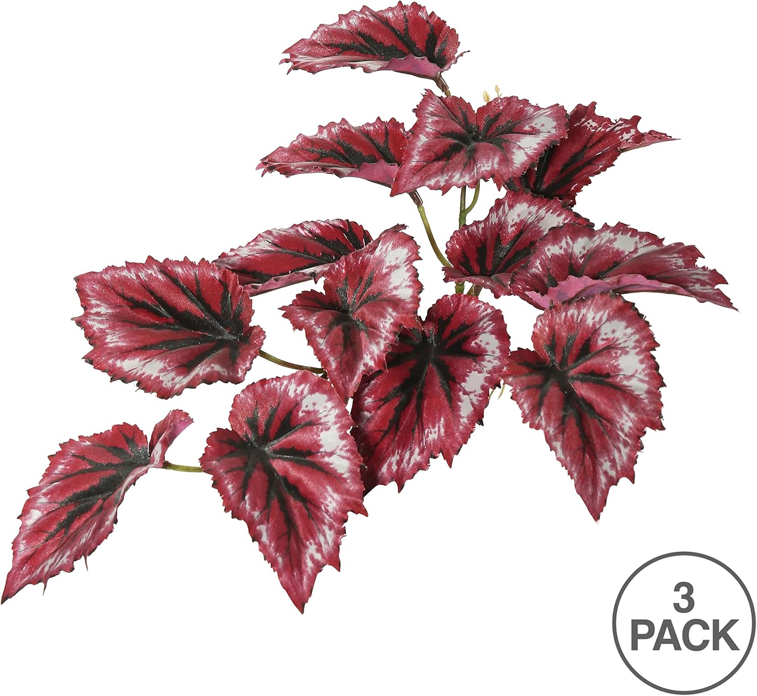 Vickerman 12 Inch Artificial Red Begonia Hanging Bush