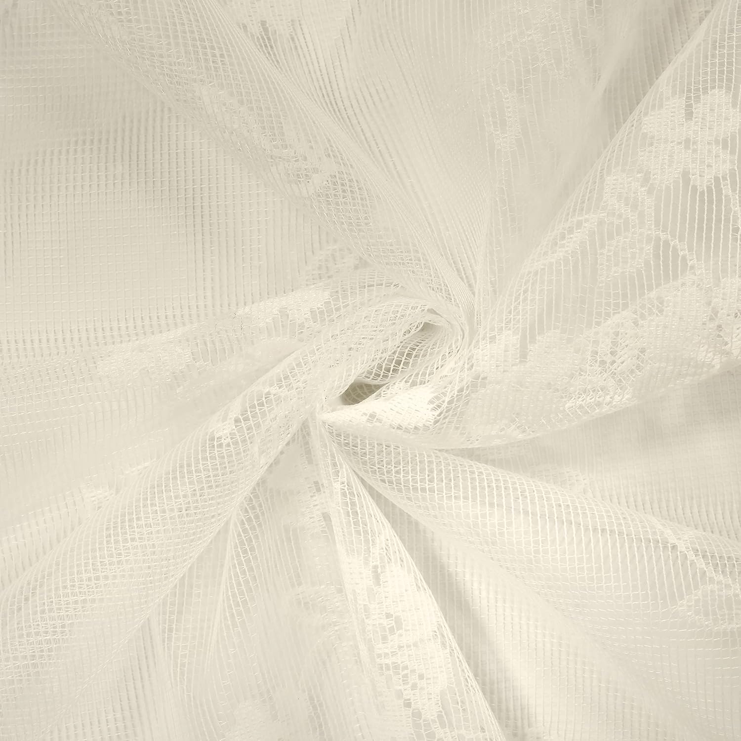 Loft Living Melody Jacquard Lace Curtain Swag Pair