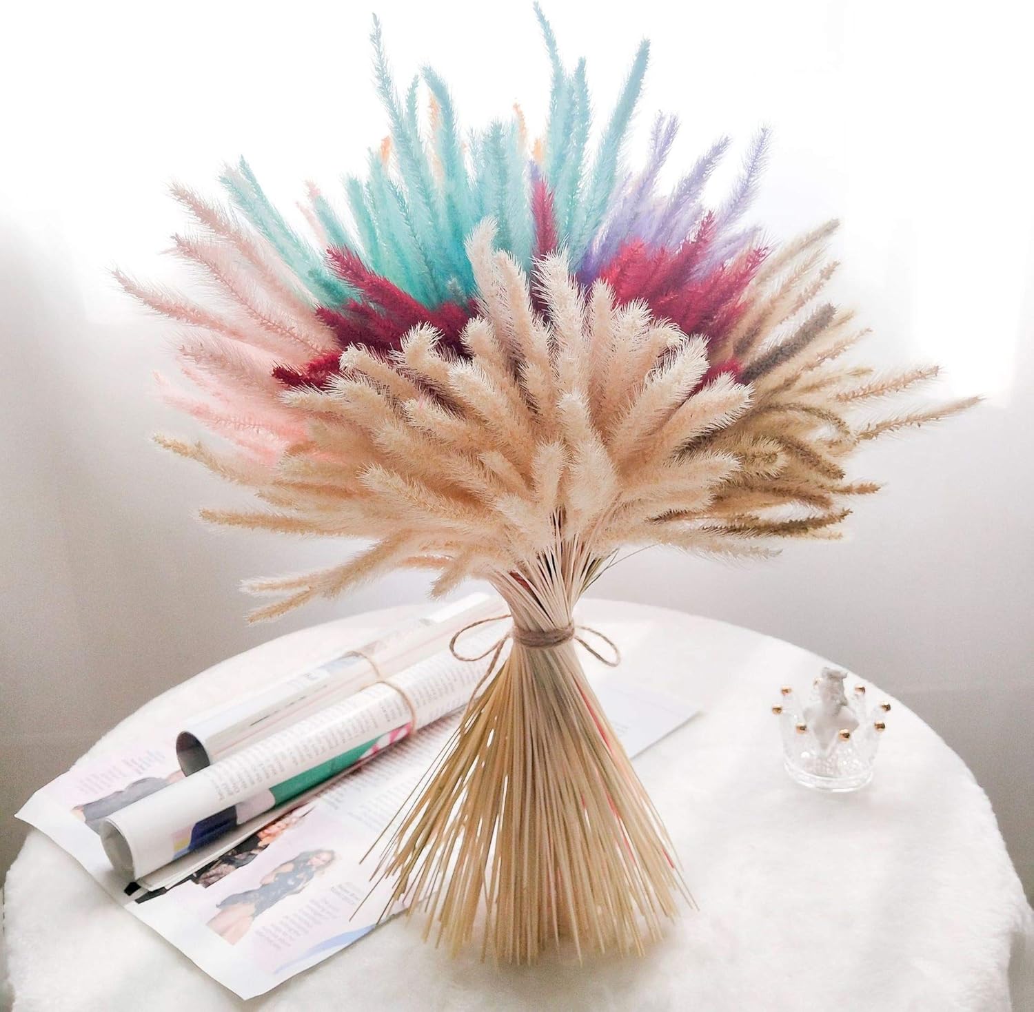 50Pcs Natural Dried Flowers Bouquet Decor No Vase
