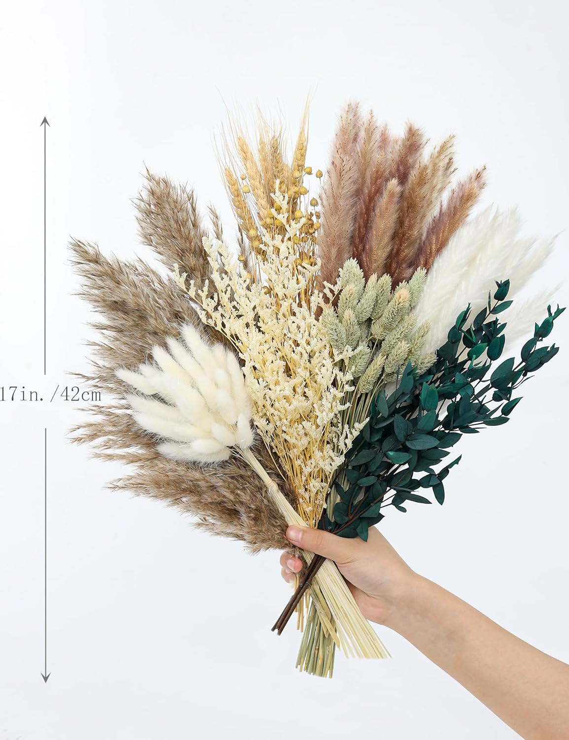 Dried Pampas Grass Decorations 117 Pieces Bouquet Set