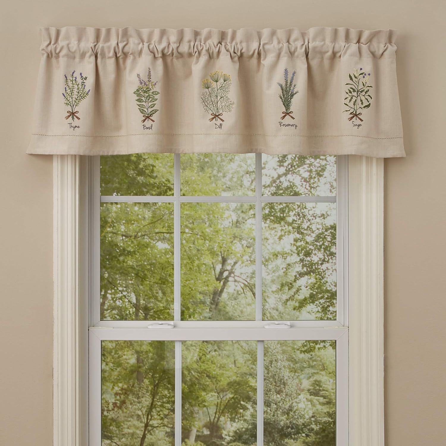 Park Designs Herb Embroidered Lined Valance 14 Inch