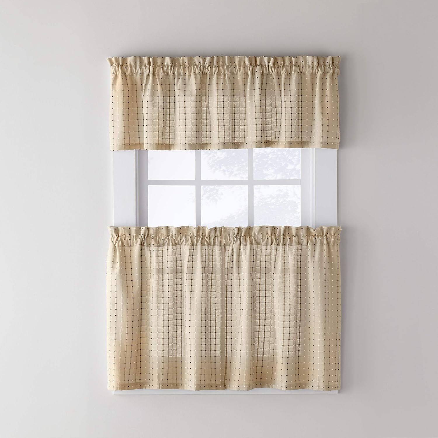 SKL Home Hopscotch Valance 58 in x 13 in Neutral