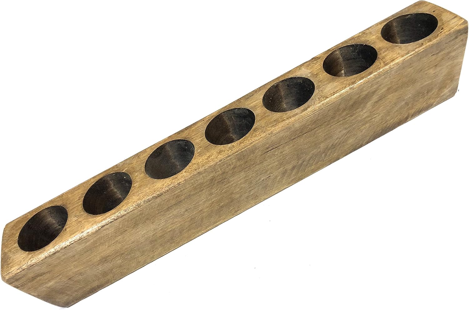 7 Hole Rustic Wooden Candleholder Mold Only