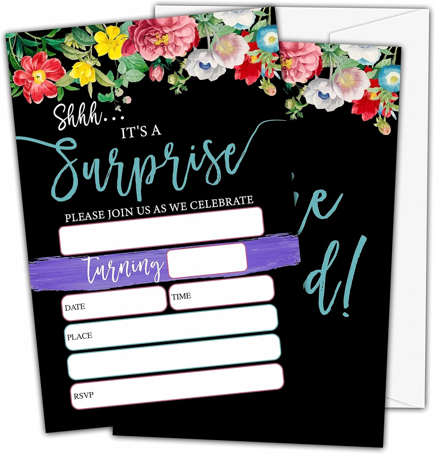 OICPYD Surprise Birthday Invitations Set