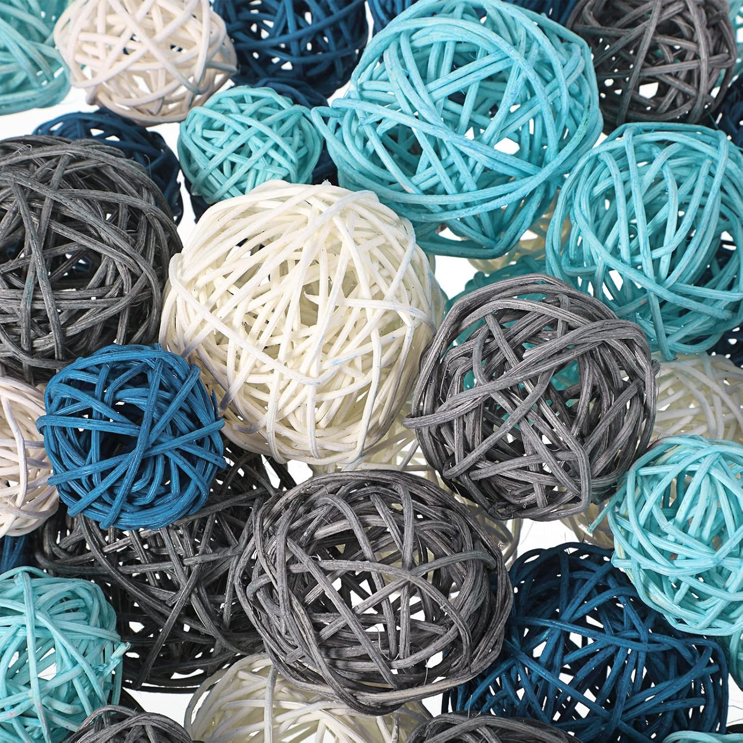 Patelai 72 Pcs Wicker Rattan Decorative Balls