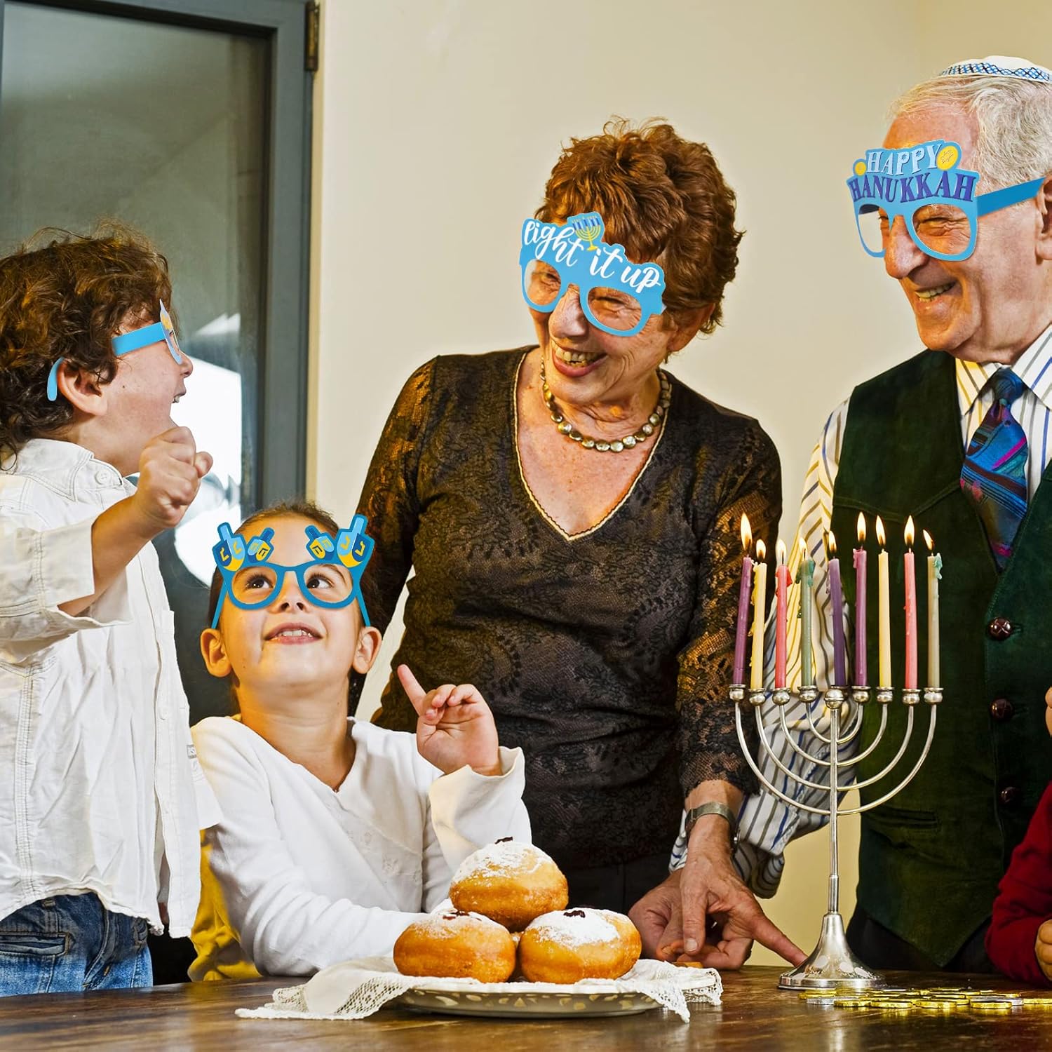 36 Pack Happy Hanukkah Party Eye Glasses Frame