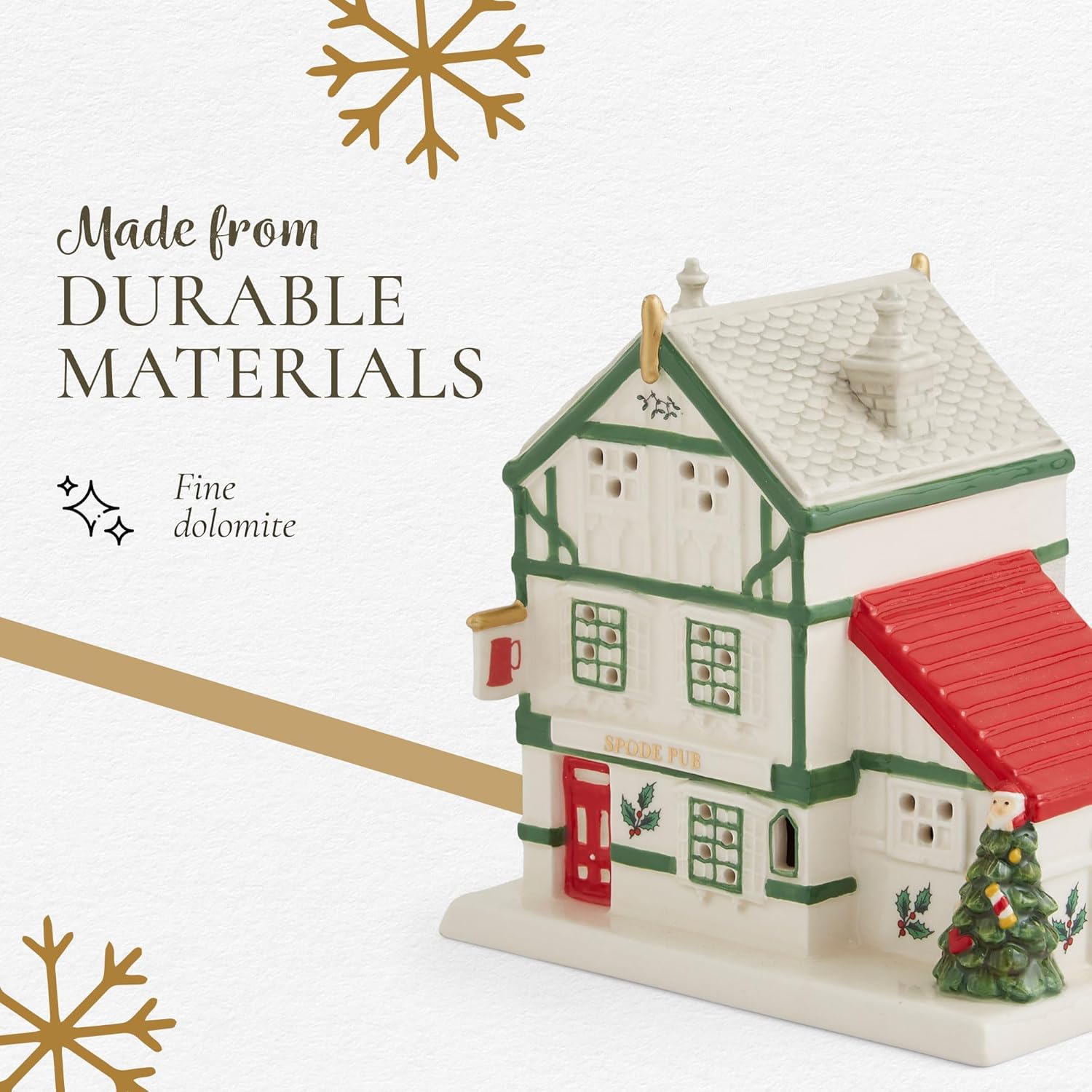 Spode Miniature Figural LED Christmas Village Public House