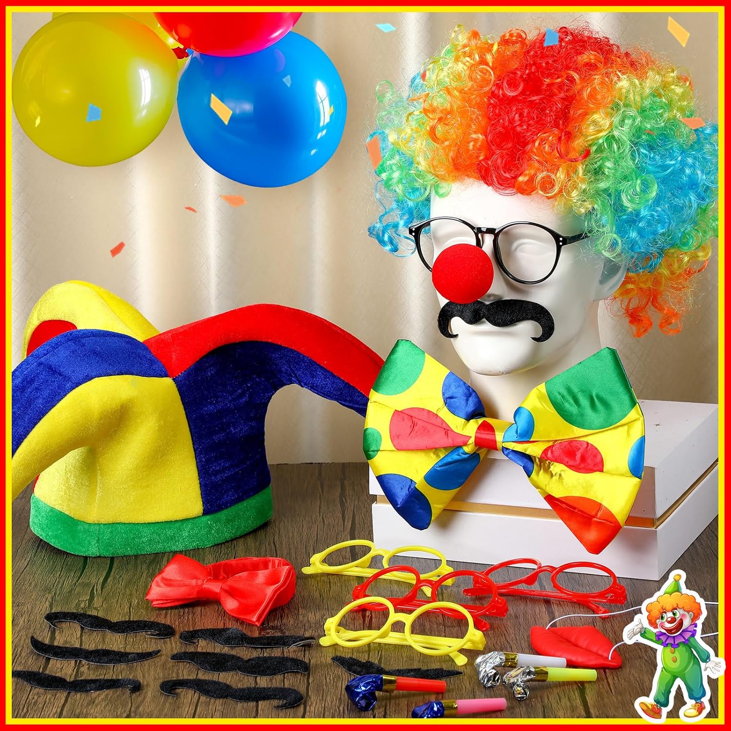 26 Piece Circus Photo Booth Props Costume Set