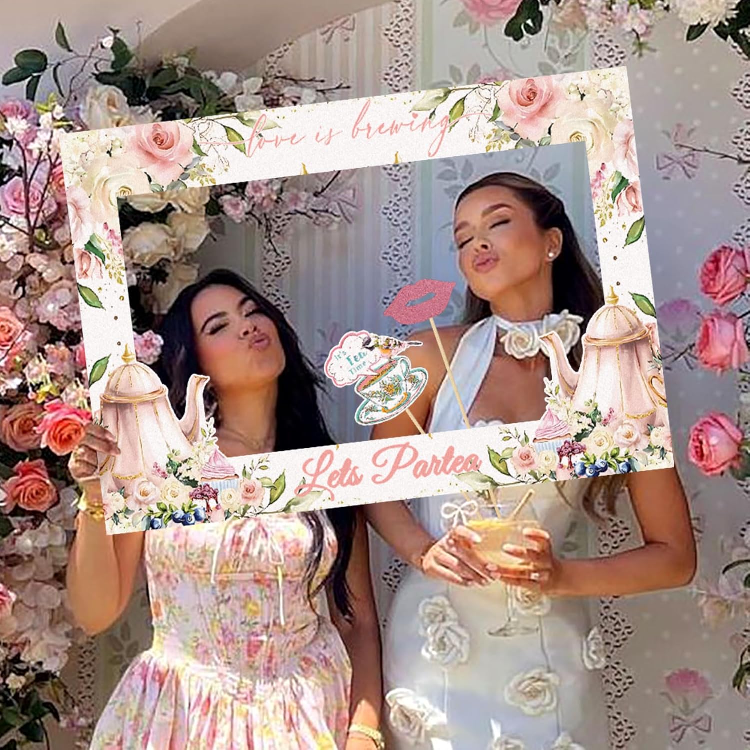 LaVenty Tea Party Photo Booth Props Frame