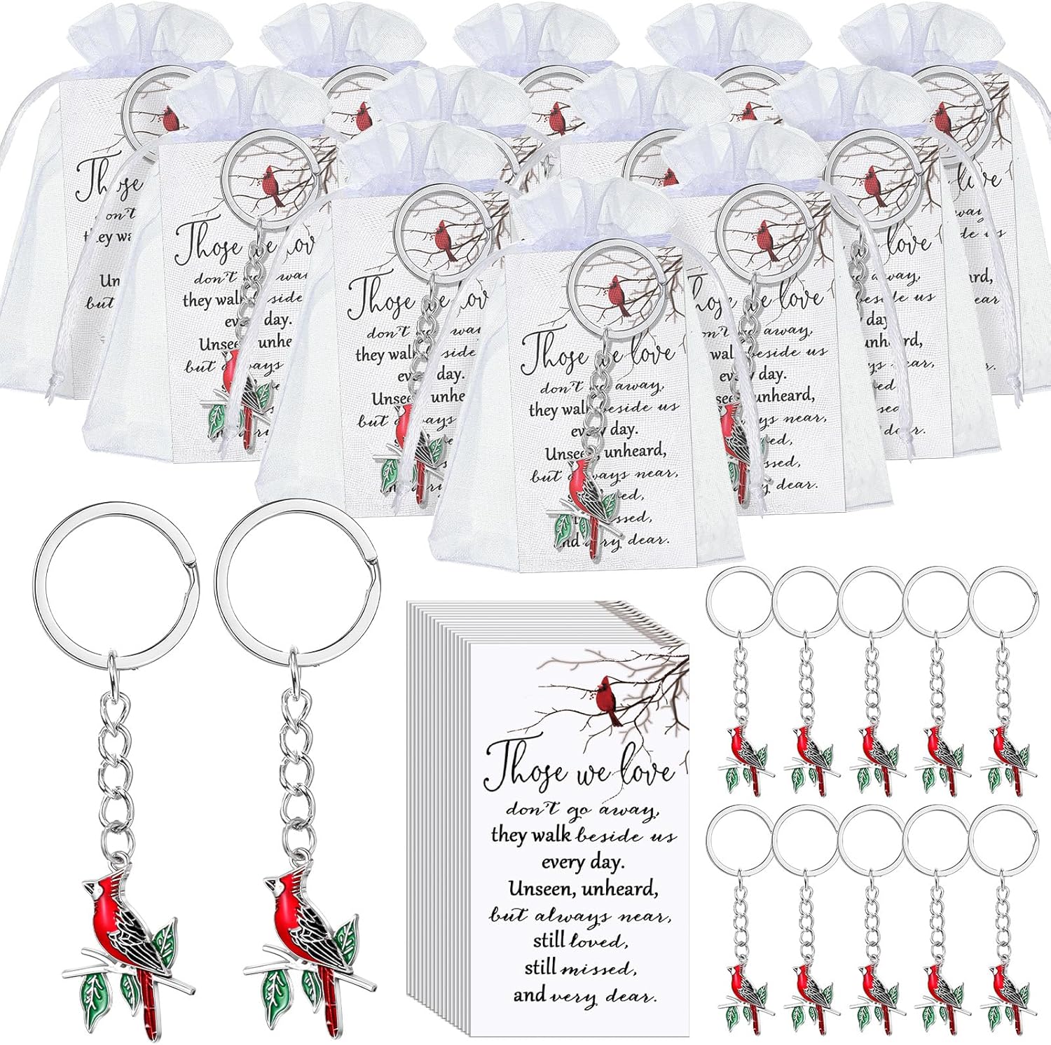 Ecally 20 Set Funeral Favors Keychain Celebration of Life Memorial Gifts