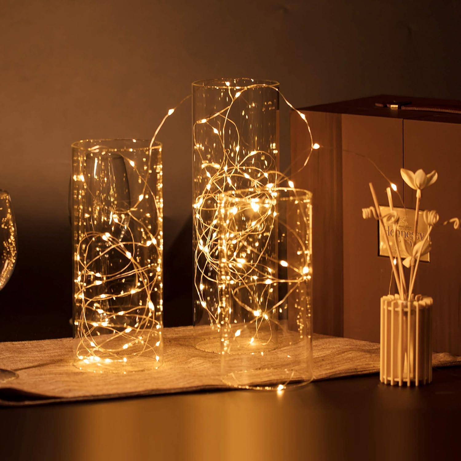 WGVI Hurricane Candle Holder Sleeve 4 Inch Clear Glass Cylinder