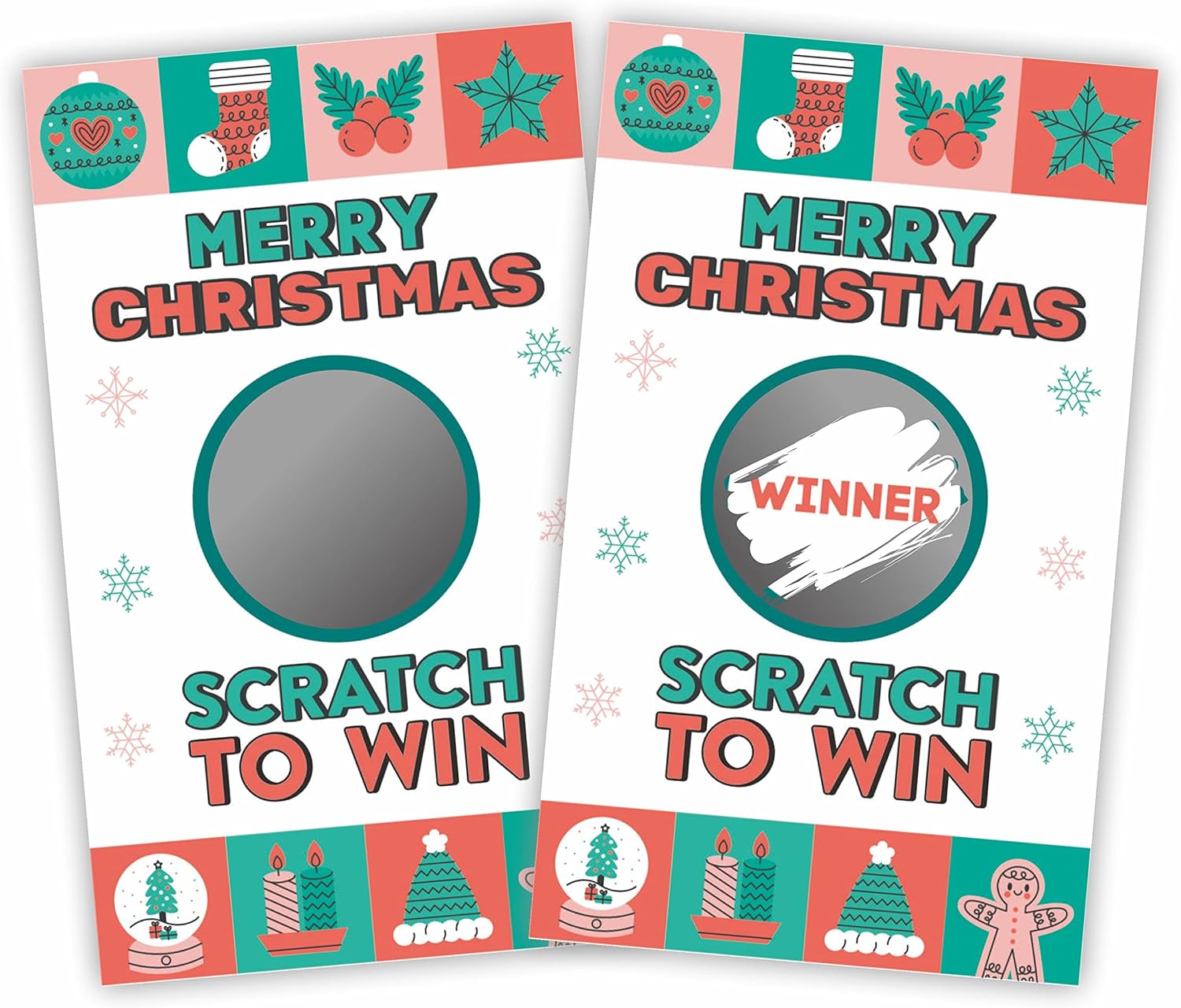 DYIRBIIY Christmas Scratch Off Game Cards 40 Pack