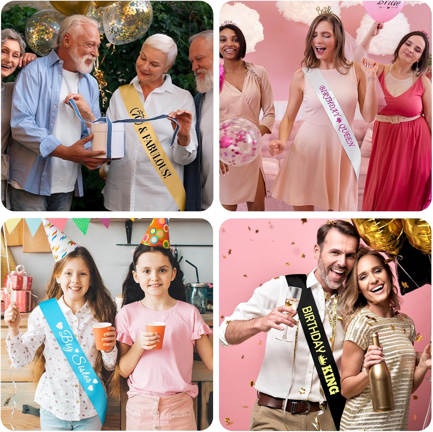 Graduation Sash for Graduates - White Satin Party Decor