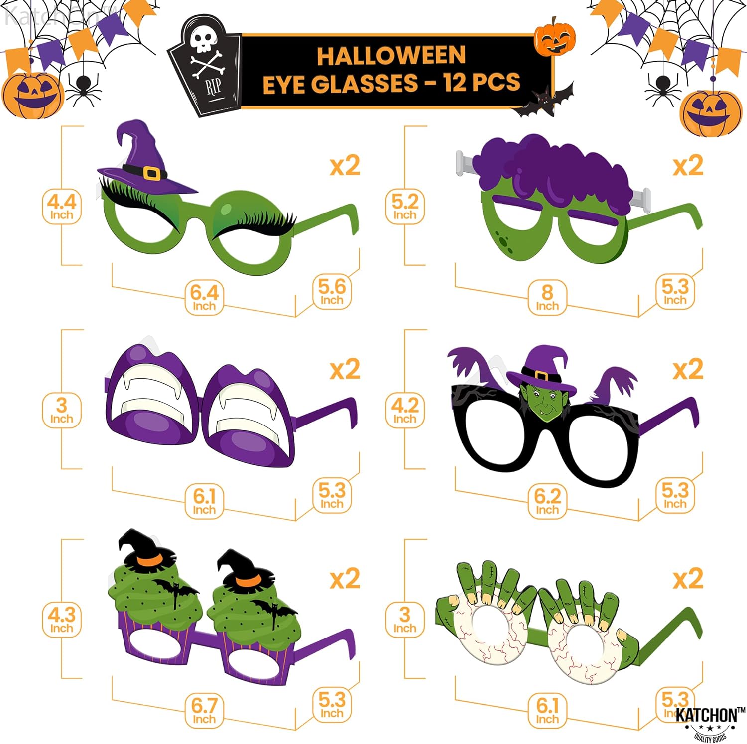 KatchOn Halloween Party Decorations Set - Pack of 34