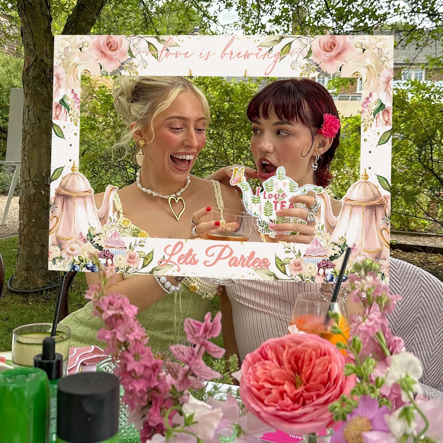 LaVenty Tea Party Photo Booth Props Frame