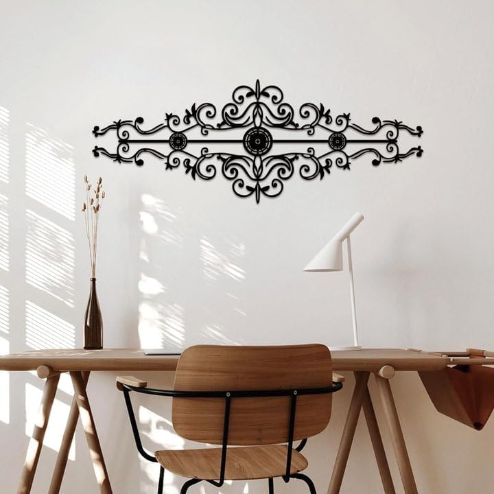 Estart Metal Scroll Wall Decor Rustic Iron Medallion