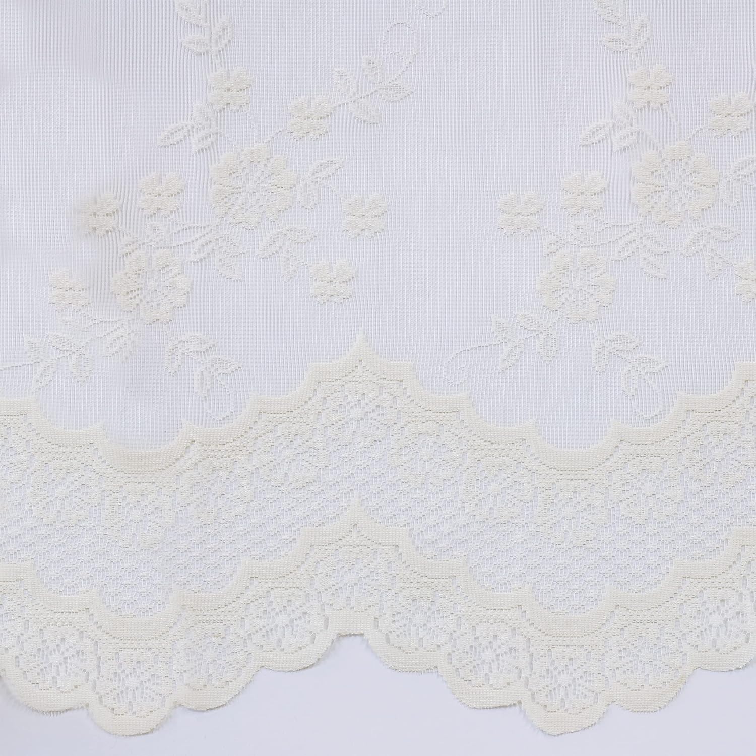 Loft Living Melody Jacquard Lace Curtain Swag Pair