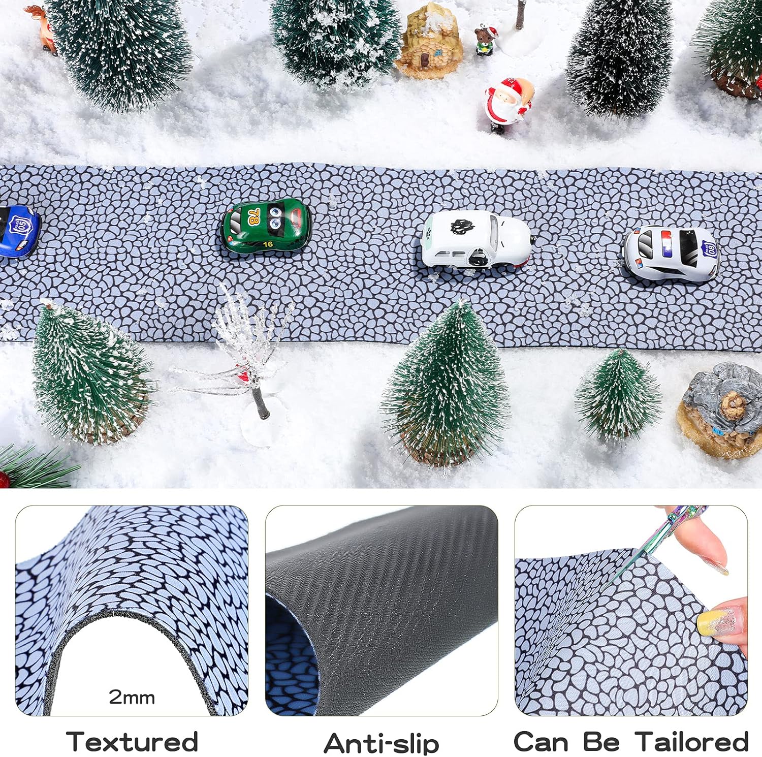 Frienda Christmas Village Street Mat Decor 1 Piece