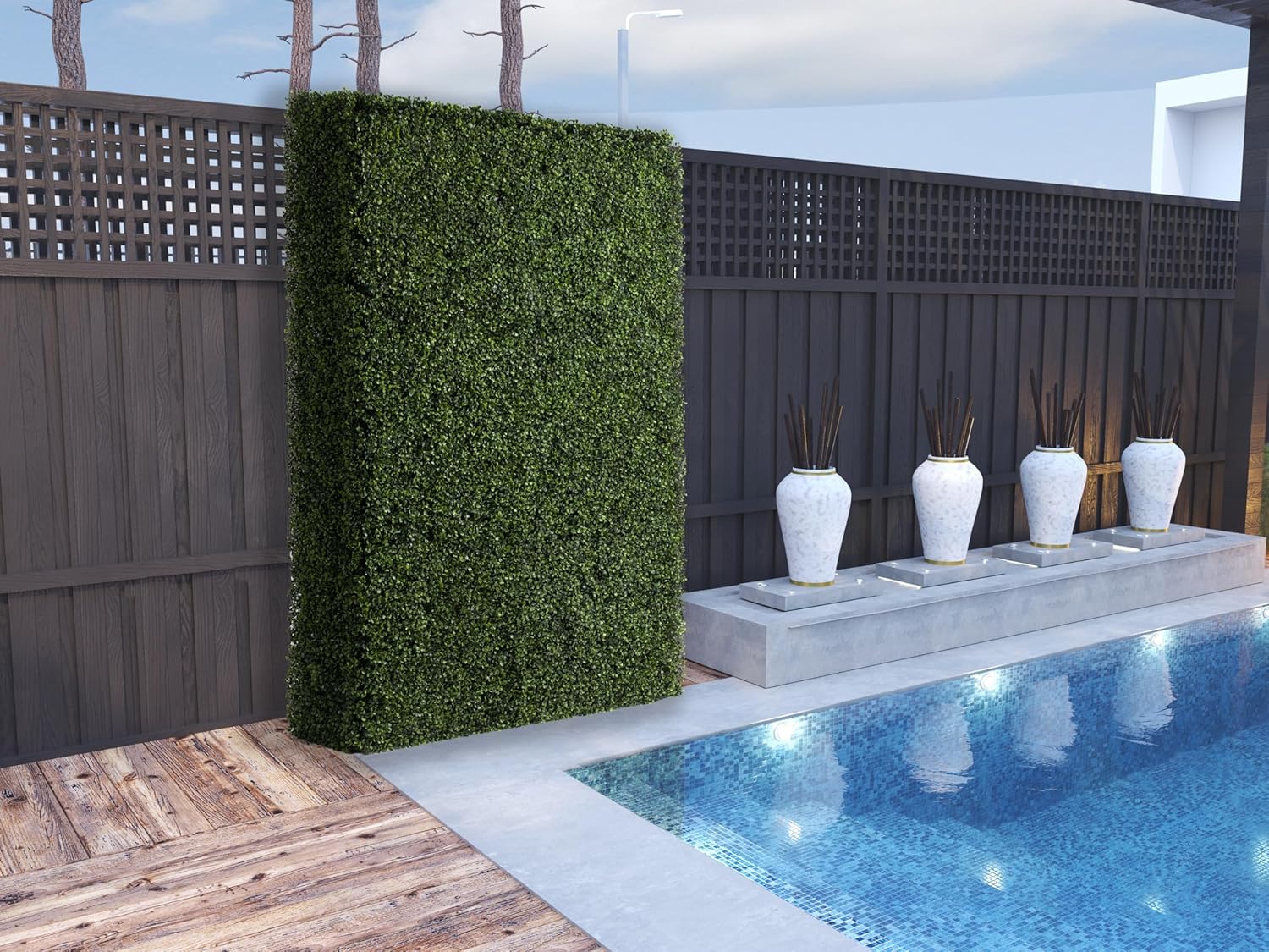 Vickerman 72 x 48 x 16 Artificial Boxwood Hedge