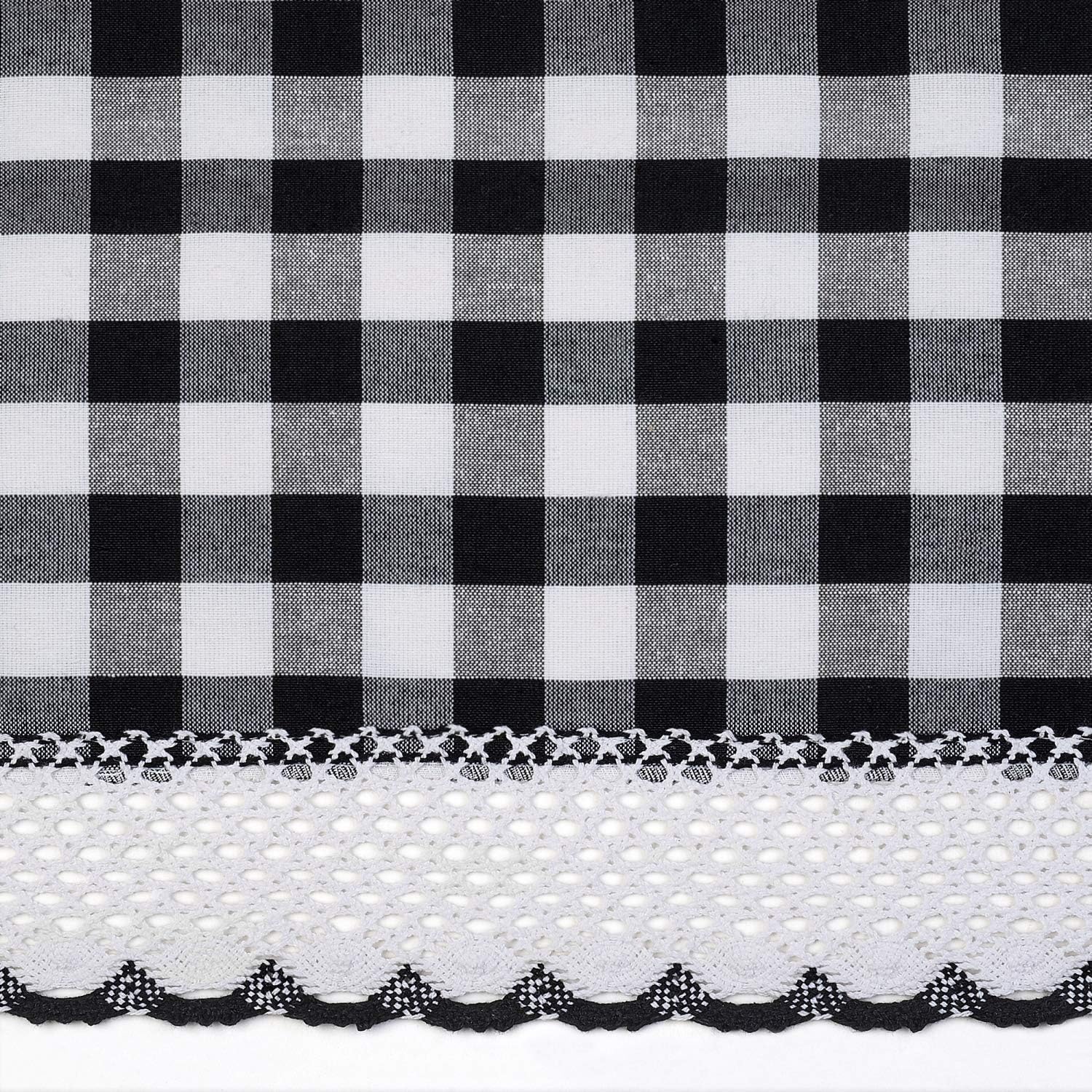 Woven Trends Farmhouse Curtains Buffalo Plaid Swag Pair