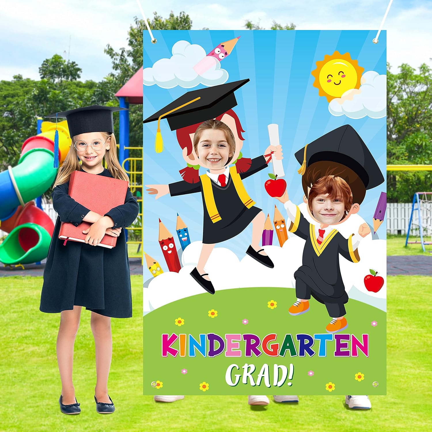 WATINC Kindergarten Graduation Photo Prop Frame