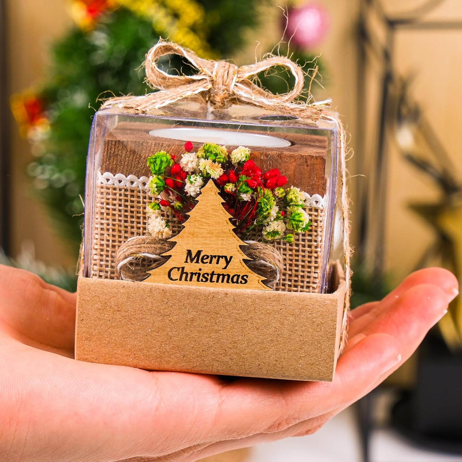 Happy Times Favors Christmas Candle Holders Set of 10