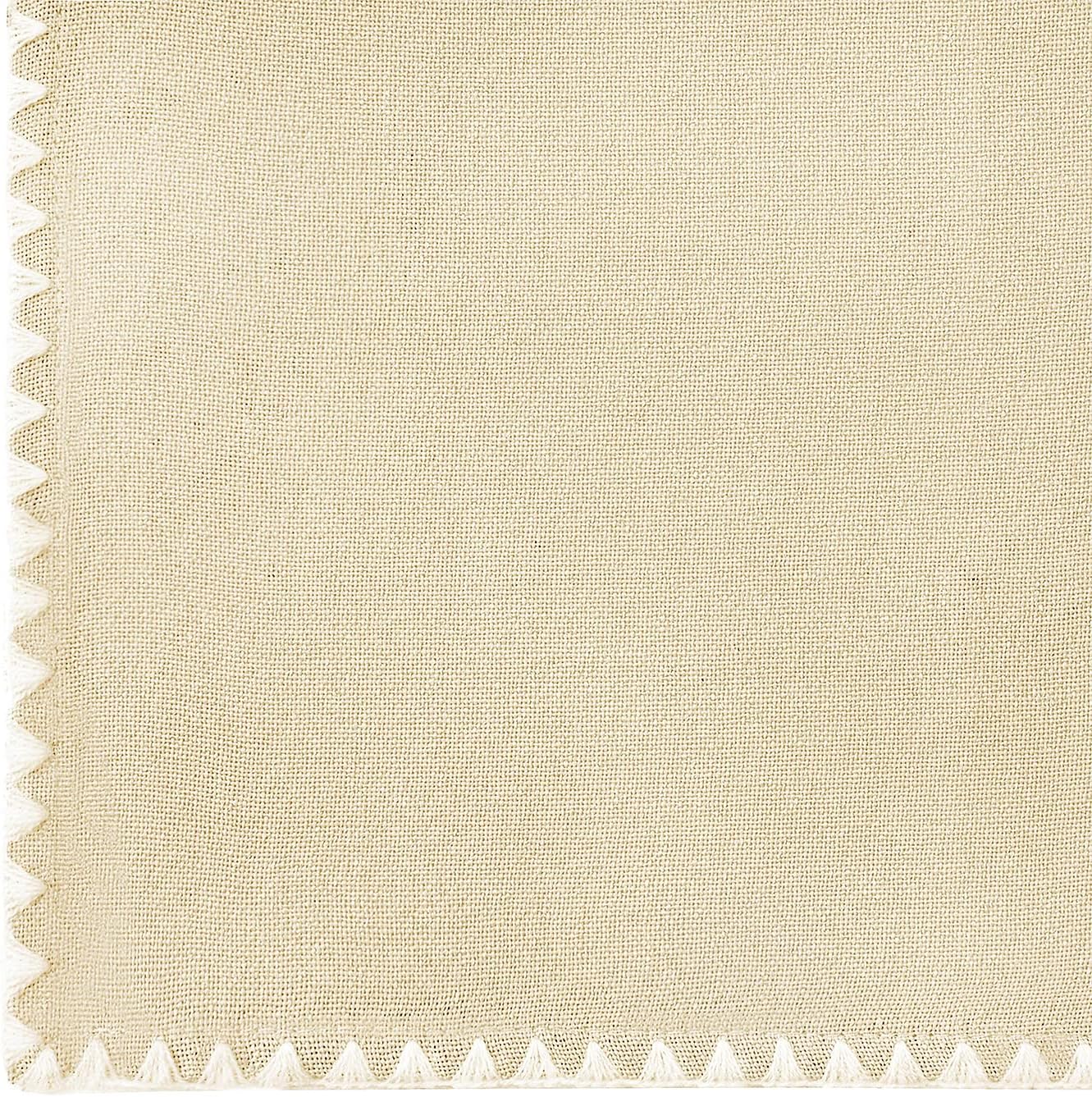 Kendal Window Curtain Valance 58x14 Inch Tan White