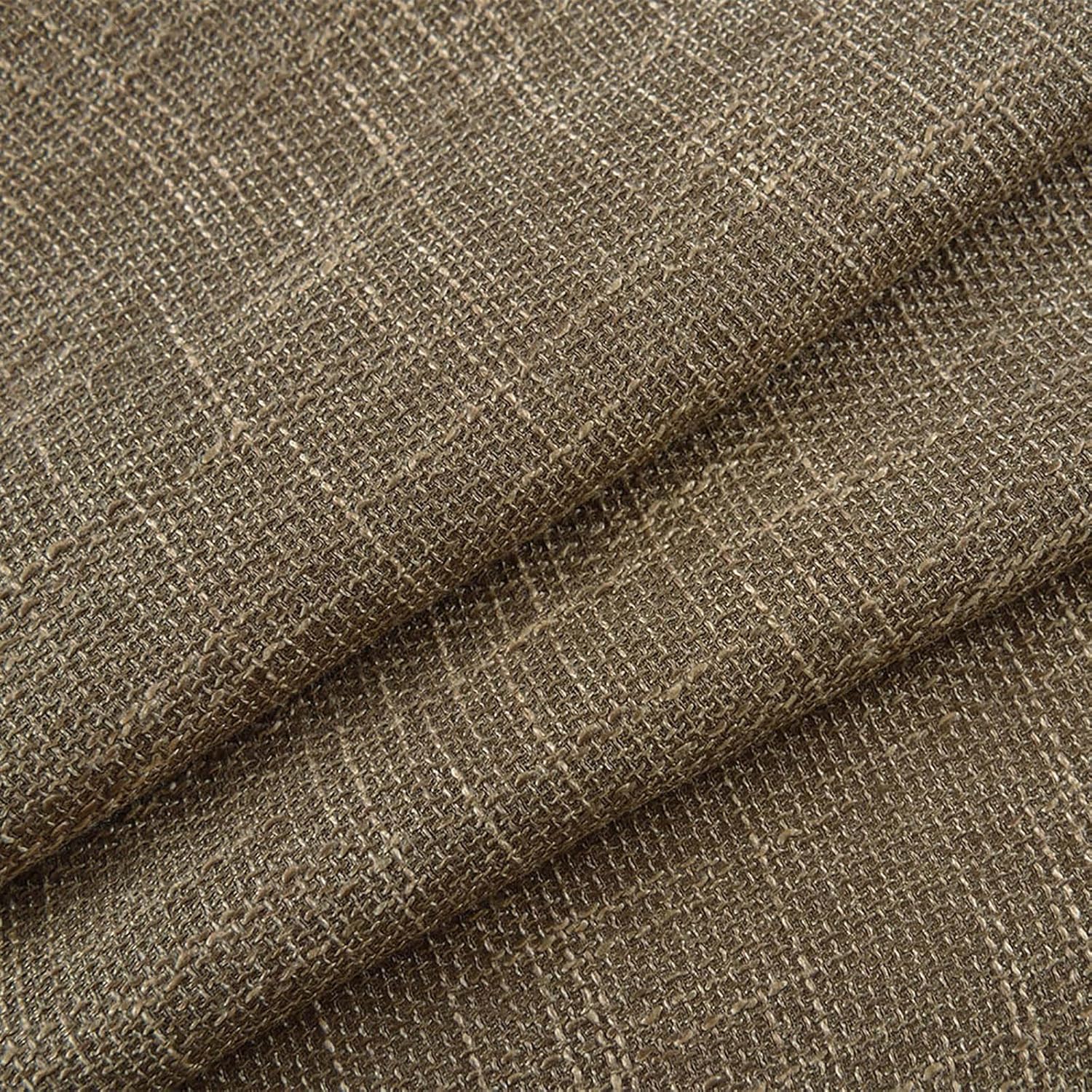 Valea Home Rustic Tan Burlap Look Valance Curtains 2 Panels
