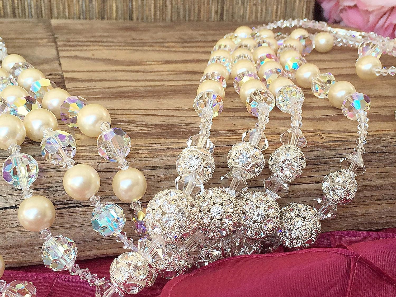 Crystal And Pearls Wedding Lasso Favor