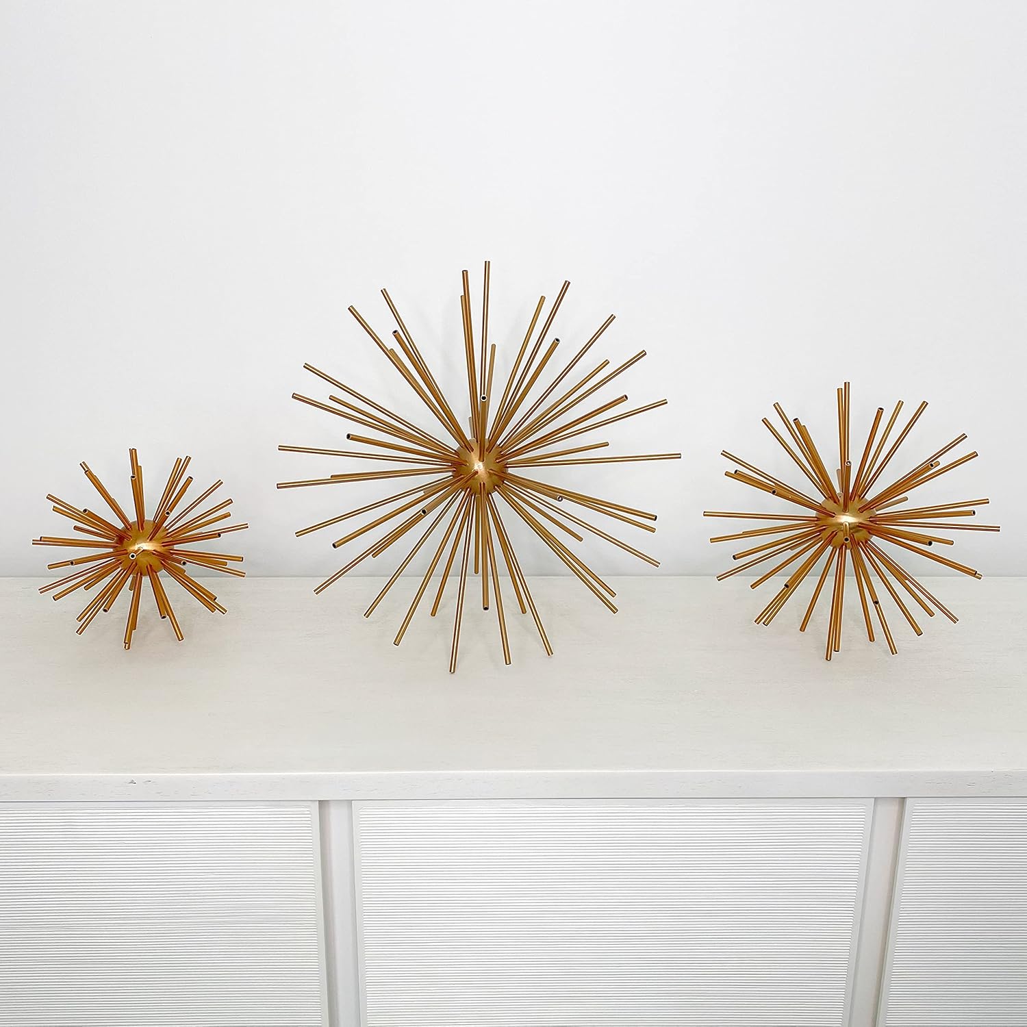 Ella Antique Gold Starburst Ball Large Console Decor