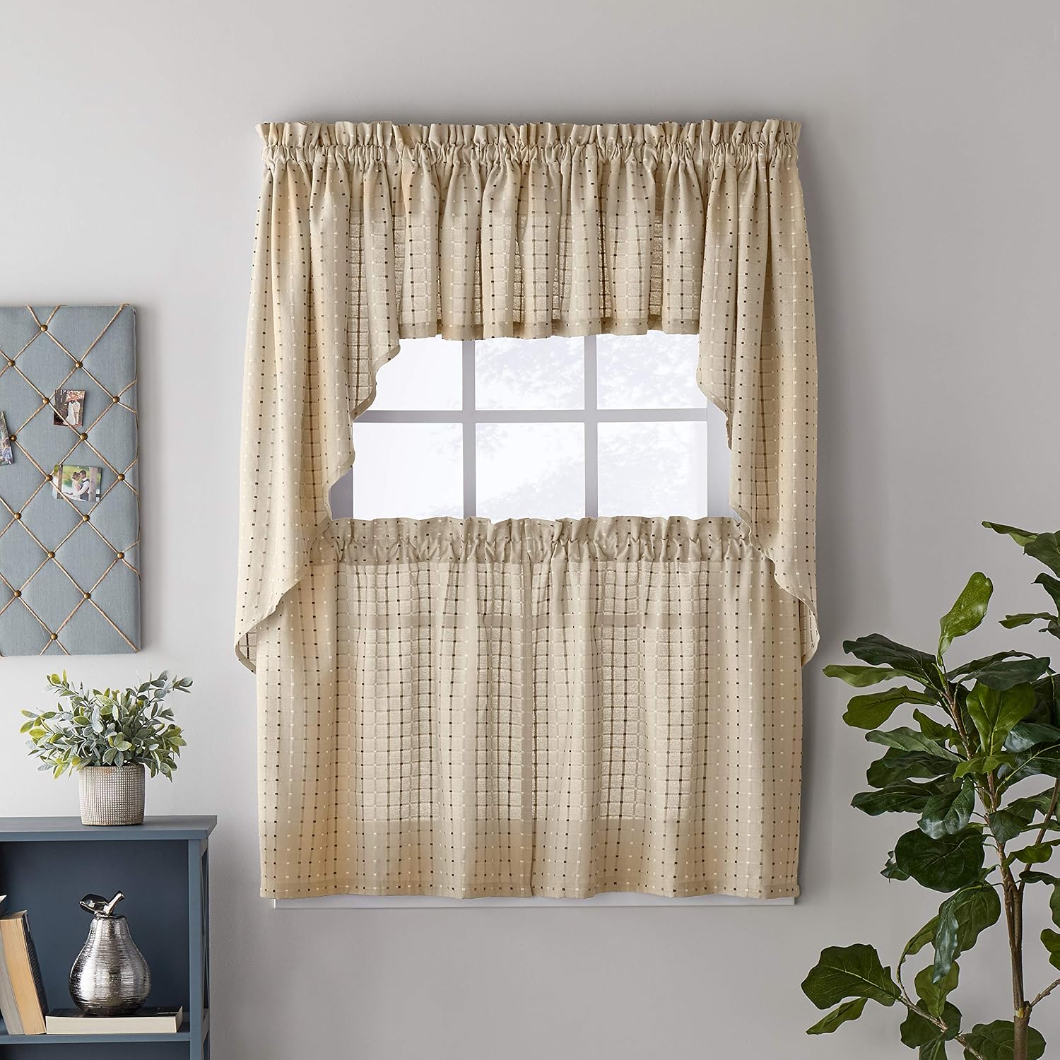 SKL Home Hopscotch Valance 58 in x 13 in Neutral