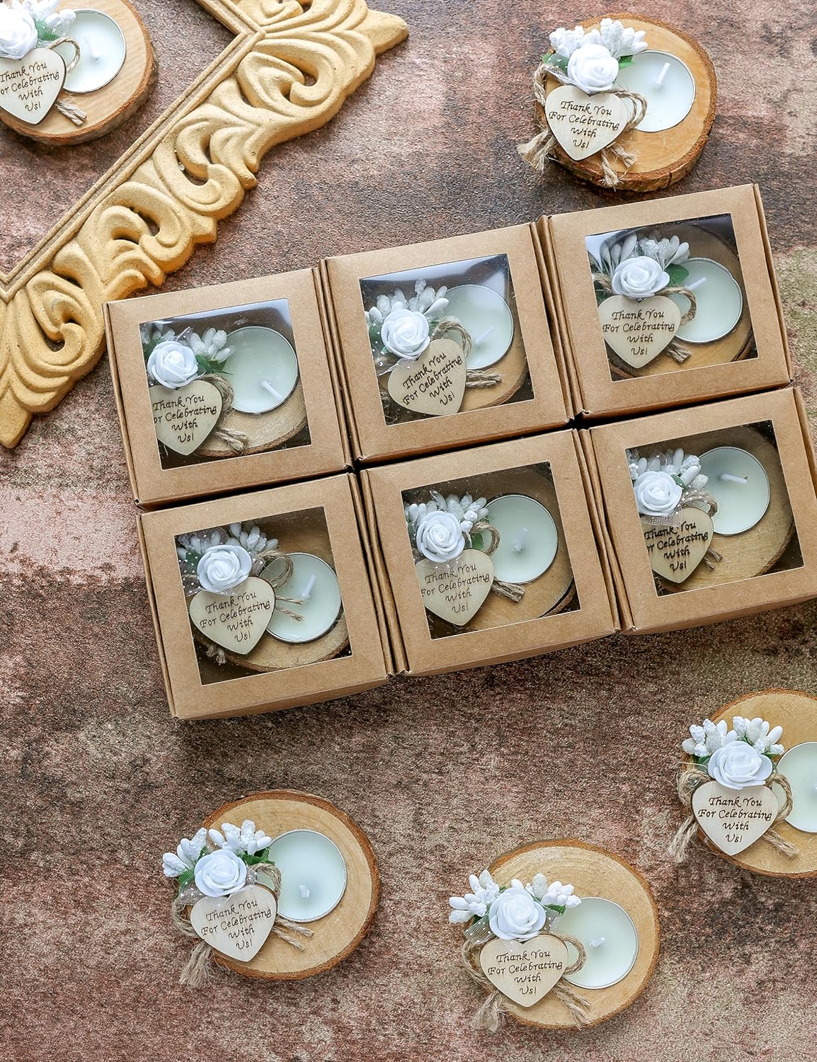 50 Piece Candle Gift Set for Weddings and Parties